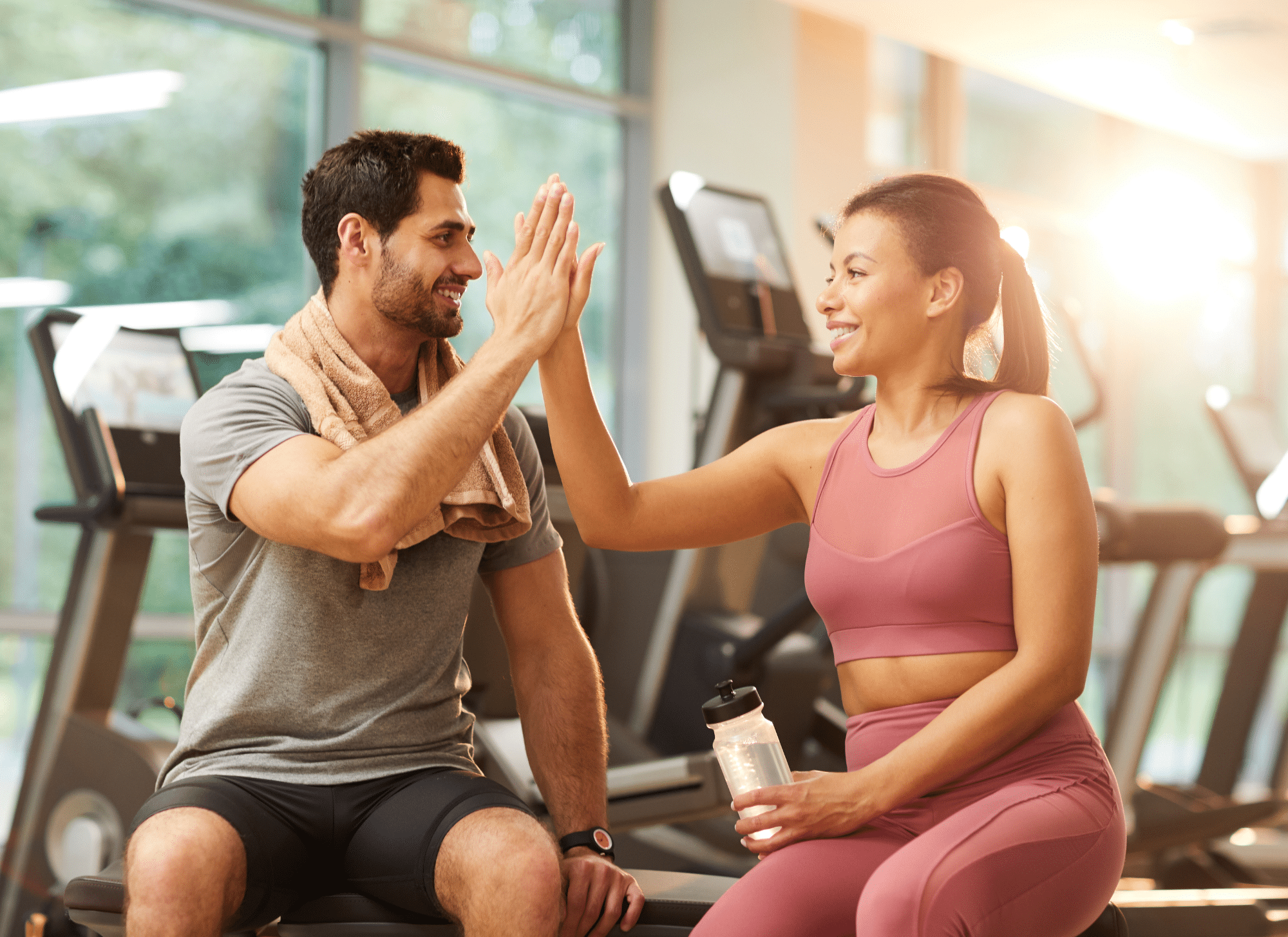 Happy fitness couple